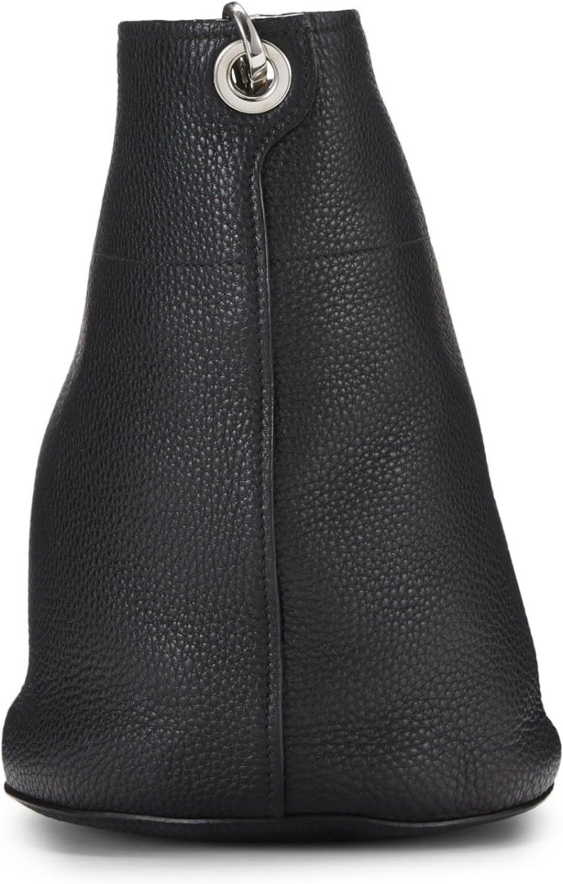 Pre-Loved Black Leather Shoulder Bag, Black - Image 2