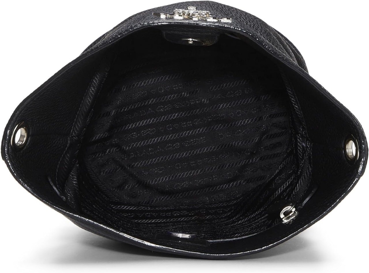Pre-Loved Black Leather Shoulder Bag, Black - Image 3