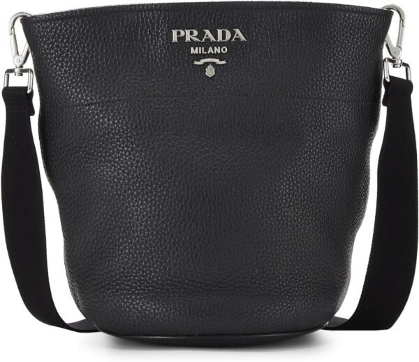 Pre-Loved Black Leather Shoulder Bag, Black