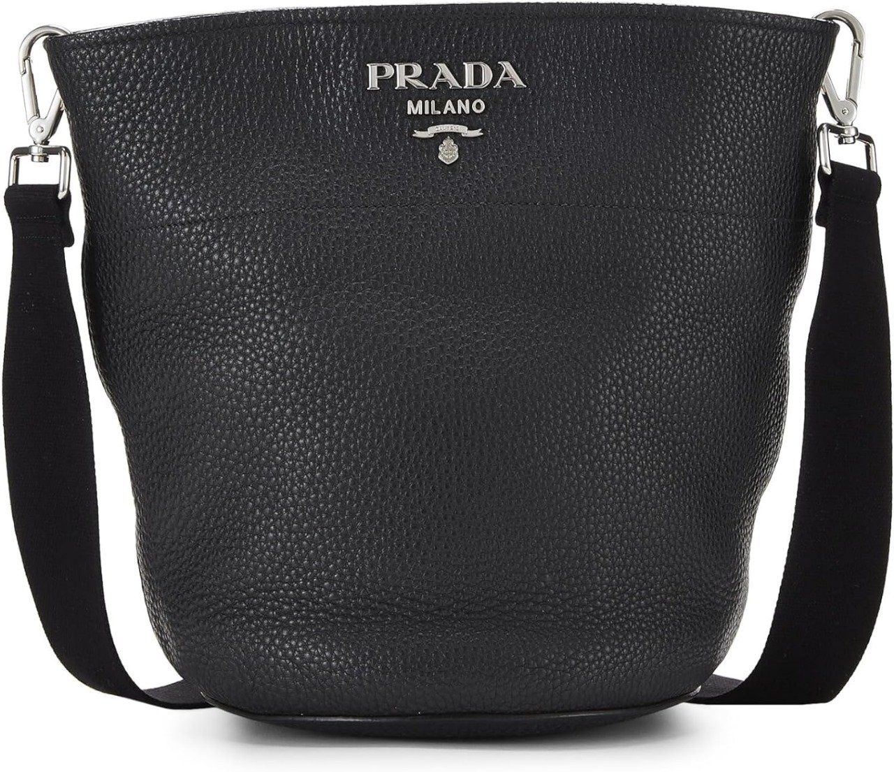 Pre-Loved Black Leather Shoulder Bag, Black