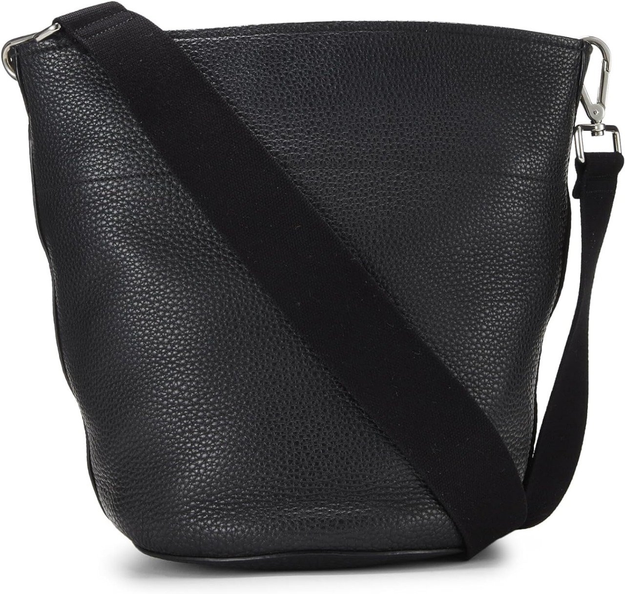 Pre-Loved Black Leather Shoulder Bag, Black - Image 4