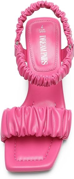 DREAM PAIRS Kitten Heels for Women Comfortable Low Heels Sandals Suqare Open Toe Cute Wedding Party Evening Prom Dance Strap Dress Pump Sandals Shoes - Image 3