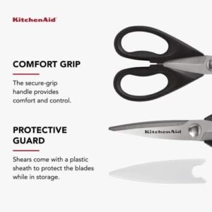 KitchenAid All Purpose Shears With Protective Sheath, One Size, Black