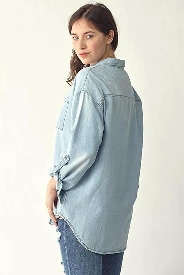 SALT TREE Risen Jeans - Oversized Denim Shirt - RDJ1136 - Image 4
