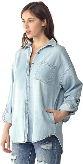 SALT TREE Risen Jeans - Oversized Denim Shirt - RDJ1136 - Image 3